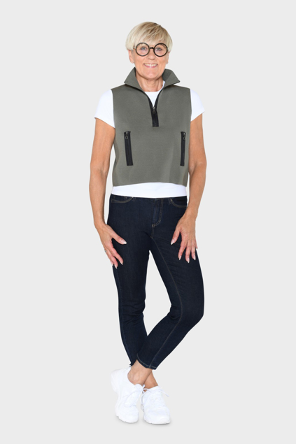 SARAH PACINI STRIK VEST OLIVEN